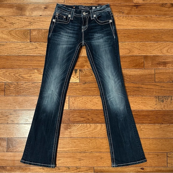 Miss Me Mid-Rise Boot Stretch Jean Size 26 STYLE ME8385BR - Picture 7 of 16